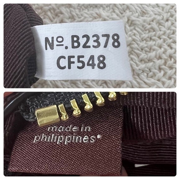 Coach Corner Zip Wristlet CF458 Black Monogram Print Coated Canvas Pouch Bag - Picture 7 of 9